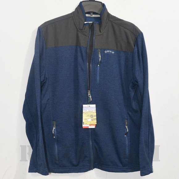 Orvis Other - Blue NWT Orvis men's bonded mesh fleece full zip jacket